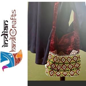 Gorgeous, burnt maroon, Indian Boho shoulder bag